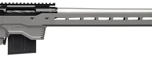 Savage Arms 57559 110 Elite Precision 300 Win Mag 5+1 30" Matte Stainless, Matte Black Rec, Gray Cerakote Adjustable MDT ACC Aluminum Chassis Stock (MB Not Included)