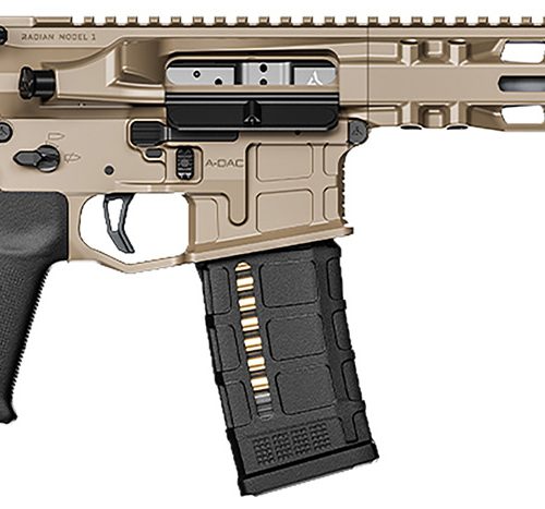Radian Weapons R0514 Model 1 Pistol 223 Wylde 30+1 10.50", FDE Billet Rec/M-Lok Handguard, Smooth Buffer Tube (No Brace), Magpul Grip, Ambi Controls, Dead Air QD Flash Hider, Adj. Trigger