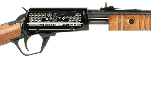 Rossi RP22181WDEN07 Gallery  Full Size 22 LR 15+1, 18" Polished Black Steel Barrel, Polished Black w/Engraving Steel Receiver, Hardwood Fixed Stock, Right Hand