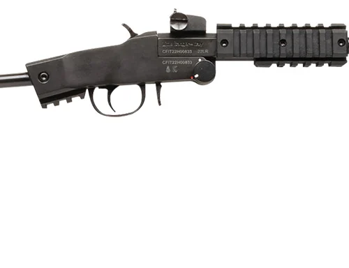 Chiappa Firearms 500265 Little Badger Xtreme Full Size 22 LR 1 Shot, 16.50" Black Steel Threaded Barrel, Black Quad Picatinny Receiver, Black Folding Steel Rod Stock, Right Hand