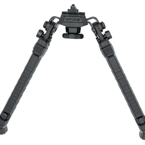 FAB Defense FXSPIKEB Spike Precision Bipod 7.09"- 11.42" Adj., Rotating & Tilting, Rubber Feet, Includes Leg Extensions, Picatinny Rail Compatible Black Polymer & Aluminum