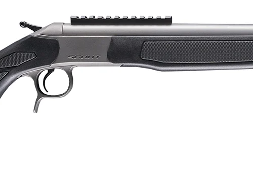 CVA CR4445S Scout Takedown 444 Marlin 1rd 22" Stainless Fluted Threaded Barrel, Stainless Steel Receiver w/Picatinny Rail, Adj Comb & LOP Black Synthetic Stock