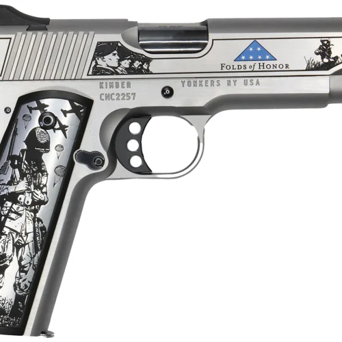 Cnc Firearms CNCFOLDSHONOR Folds Of Honor  Limited Edition 45 ACP 7+1 5" Match Grade Barrel, Engraved/Serrated Stainless Steel Slide, Stainless Steel Frame w/Beavertail, Scenic Aluminum Grip