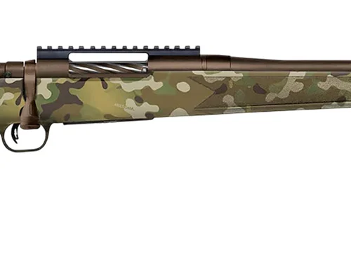 Mossberg 28283 Patriot  Compact 300 Win Mag 4+1 20" Patriot Brown Cerakote Threaded Bull Barrel, Patriot Brown Cerakote Steel Receiver w/Picatinny Rail, MultiCam Fixed Synthetic Stock