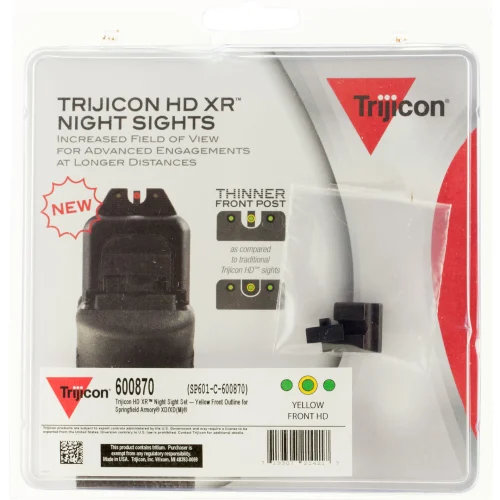Trijicon 600870 HD XR Night Sights  Green/Tritium Yellow Outline Front Sight-Green Tritium Black Outline Rear Sight Springfield Armory XD/XD-M/XD Mod.2