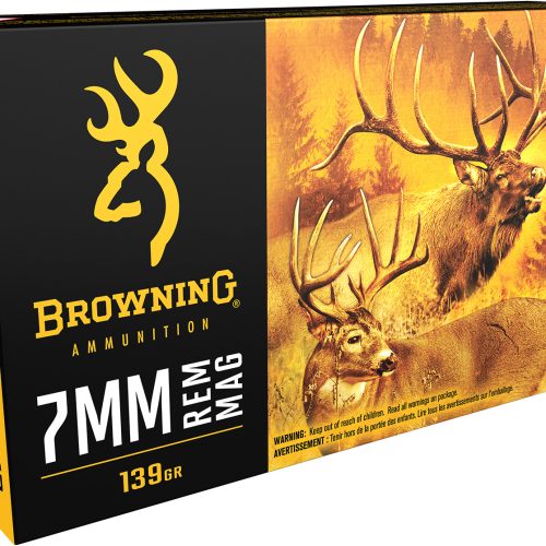 Browning Ammo B192400071 BXS Copper Expansion 7mmRem Mag 139gr Lead Free Solid Expansion Polymer Tip 20 Per Box/10 Case