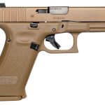Glock UX1950703 G19X Compact Crossover 9mm Luger 4.02" 17+1 Bronze Nitron Frame Finish with Coyote nPVD Steel Slide, Rough Texture Interchangeable Backstraps Grip & Glock Night Sights (US Made)