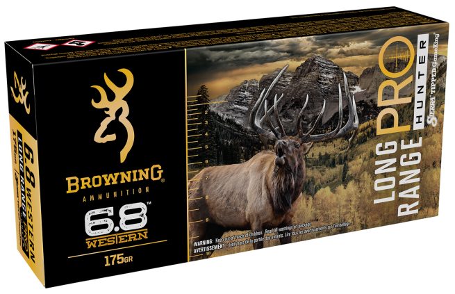 Browning Ammo B192500682 Long Range Pro Hunter 6.8Western 175gr Sierra Tipped GameKing 20 Per Box/10 Case
