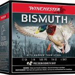 Winchester Ammo SWB1234 Bismuth  12Gauge 3" 1 3/8oz Tin Plated Bismuth 4Shot 25 Per Box/10 Case