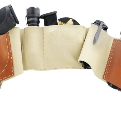 Galco UWKHMED2 UnderWraps 2.0 Khaki Medium Leather/Nylon Handgun