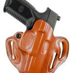 DeSantis Gunhide 002TB7WZ0 Speed Scabbard  OWB Tan Leather Belt Slide Fits Springfield Prodigy w/wo Red Dot Fits 4.25" Barrel Left Hand