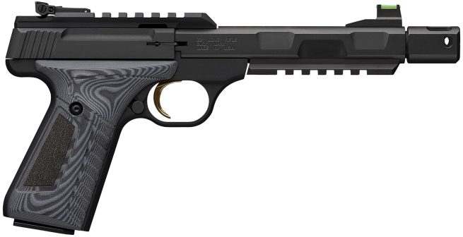 Browning 051597490 Buck Mark Contour Pro 22 LR 10+1 5.90" Matte Black Gray/Black G-10 Grip