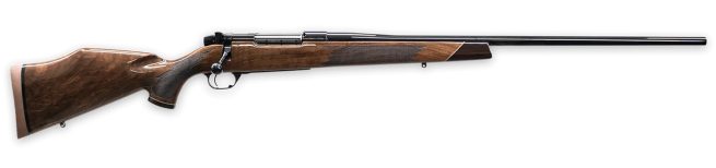 Weatherby MDX01N7MMWR6O Mark V Deluxe 7mm Wthby Mag 3+1 26" High Gloss Fluted Barrel, High Gloss Blued Drilled & Tapped Stainless Steel Receiver, Fixed Gloss Walnut  Stock