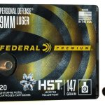 Federal P9HST2S Premium Personal Defense 9mmLuger 147gr HST Jacketed Hollow Point 20 Per Box/10 Case