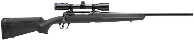 Savage Arms 57093 Axis II XP Full Size 6.5 Creedmoor 4+1 22" Matte Black Button-Rifled Barrel, Matte Black Carbon Steel Receiver, Matte Black Synthetic Stock, Bushnell Banner 3-9x40mm, Right Hand