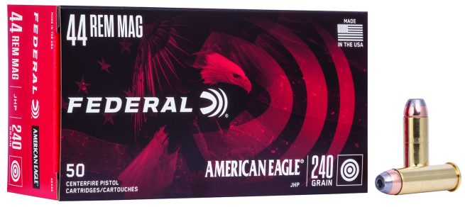 Federal AE44A American Eagle Handgun 44RemMag 240gr Jacketed Hollow Point 50 Per Box/20 Case