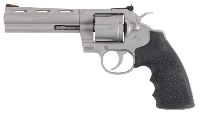 CLT PYTHON 357MAG 5 MATTE SS RUBBER BLEM