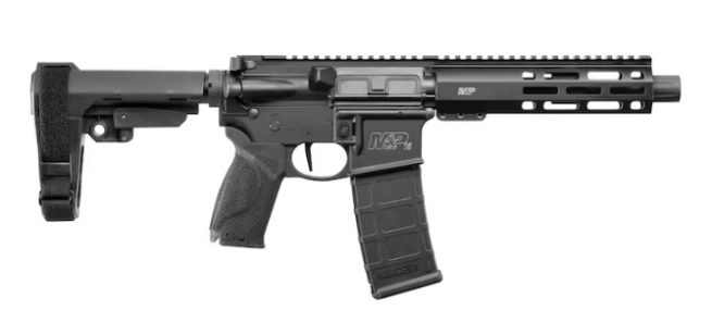 SMITH&WESSON M&P 15 PISTOL 5.56 NATO 7.5IN BARREL 30RD ADJUSTABLE BRACE BLACK 13320