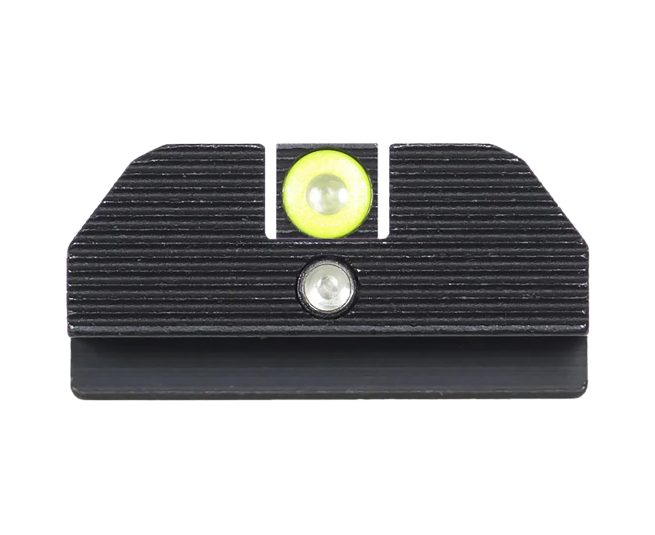 Night Fision GLK001015YGZ Student Of The Gun Accur8 For Glock  Green Tritium Yellow Outline Front Sight-Green Tritium Black Outline Rear Sight Glock 17/17L/19