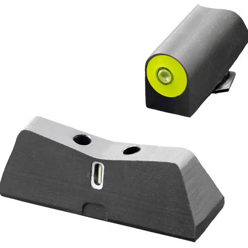 XS Sights GL0011S5Y DXT2 Big Dot Night Sights fits Glock  Black | Green Tritium Yellow Outline Front Sight Green Tritium White Outline Bar Rear Sight