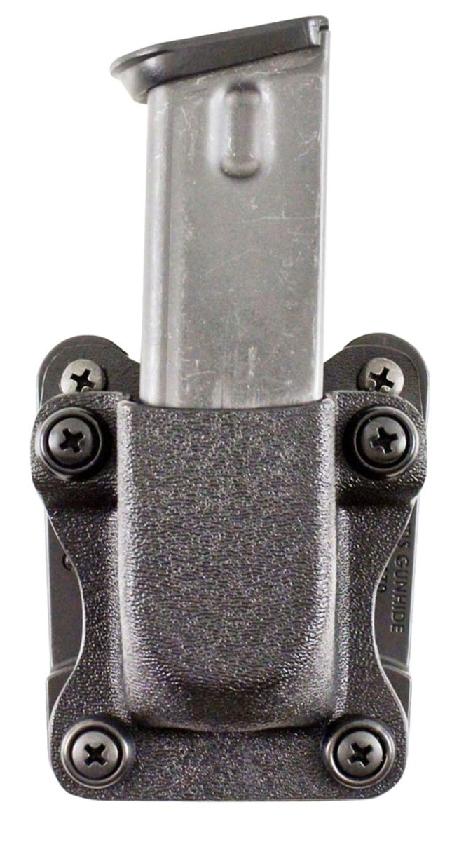 DeSantis Gunhide A86KJKKZ0 Quantico Single Mag Pouch OWB Black Kydex, Belt Clip Fits Belts Up To 1.50" Wide, Compatible w/Sig P365, Ambidextrous