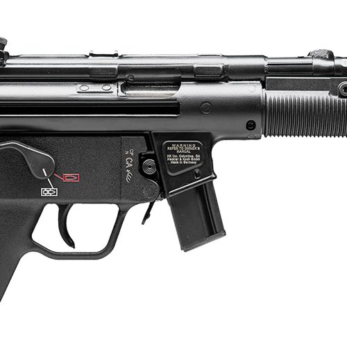 HK 81000482 SP5K PDW 9mm Luger Caliber with 5.83" Barrel, 10+1 Capacity, Black Metal Finish, No Stock (Sling Mount), Black Polymer Grip Right Hand
