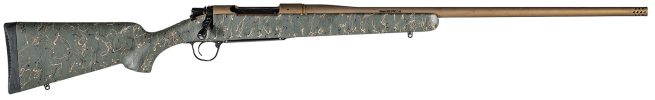 Christensen Arms 8010200900 Mesa Long Range 300 Win Mag 3+1 26" Threaded Barrel, Burnt Bronze Cerakote, Green with Black/Tan Webbing Stock