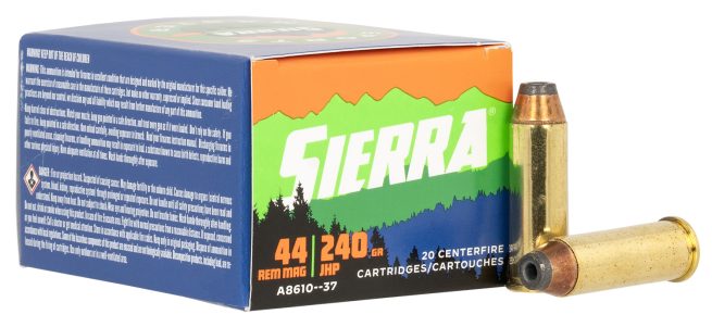Sierra A861037 Outdoor Master  44RemMag 240gr Jacketed Hollow Point Sport Master 20/Box