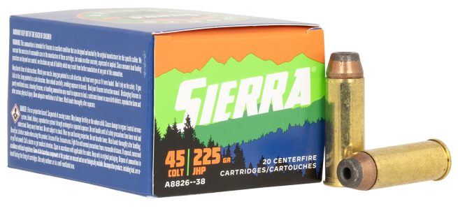 Sierra A882638 Outdoor Master  45Colt 225gr Jacketed Hollow Point Sport Master 20/Box