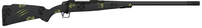 Fierce Firearms TROG300WIN24BF CT Rogue  300 Win Mag 3+1 24" Carbon Fiber Barrel, Black Cerakote Titanium Rec, Forest Camo Rogue Stock