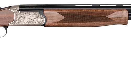 Charles Daly 930344 202A  Full Size 28 Gauge Break Open 3" 2rd 26" Blued Vent Rib Barrel, Silver Engraved Aluminum Receiver, Checkered Walnut Stock