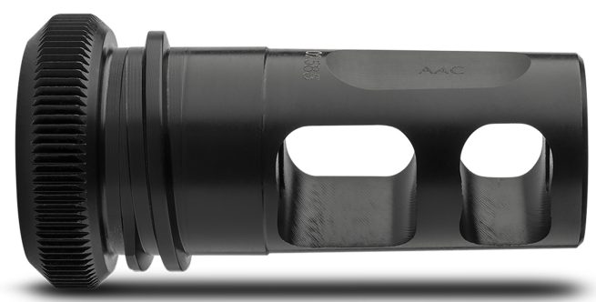 ADVANCED ARMAMENT COMPANY 64133 Blackout Muzzle Brake 30 Cal 5/8"-24 tpi, Black Steel, for AAC MK13-SD Suppressors