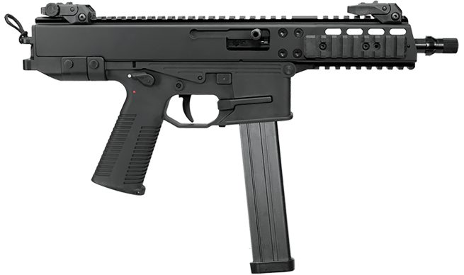 B&T Firearms BT450004 GHM  45 ACP 25+1 6.80" Black Steel Barrel, Picatinny Rail Receiver, Black Polymer Grip