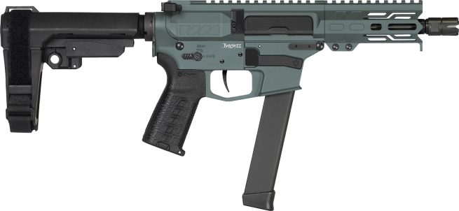 CMMG 99A890FCG Banshee MKGS 9mm Luger 33+1 5" Black Nitride Medium Taper Threaded Barrel, EML 4" M-LOK Handguards, Charcoal Green Cerakote Aluminum Picatinny Rail Receiver, CMMG Zeroed Grips