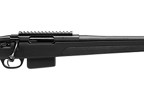 Stevens 18993 334 Bolt Action 270 Win 3+1 20" Black Carbon Steel Receiver Integrated Recoil Lug Ergonomic/Recoil Pad  Synthetic Stock Picatinny Rail Right Hand