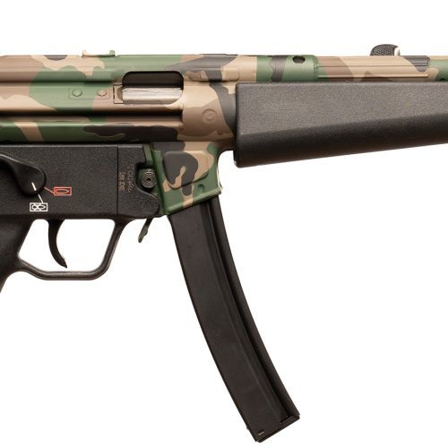 HK 81001152 SP5  Sports South Exclusive 9mm Luger 30+1 8.86" Black Steel Barrel Aluminum Woodland Camo Right Hand