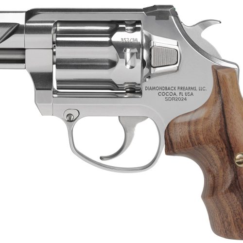 Diamondback DB075AS701 SDR  Exclusive Grip 357 Mag/38 Special +P 6 Shot Polished Stainless Steel Barrel, Stainless Steel Frame & Cylinder, Hogue Wood Grip