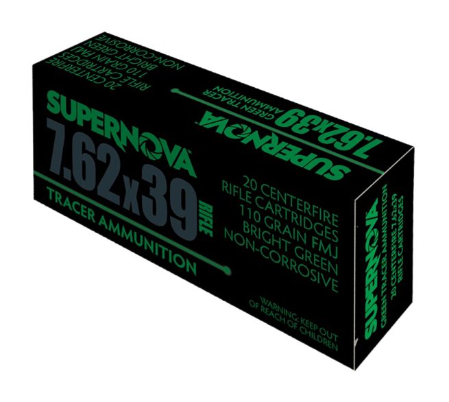 Piney Mountain Ammunition PMSN762G Green Tracer  7.62mm 110gr Full Metal Jacket 20 Per Box/50 Case