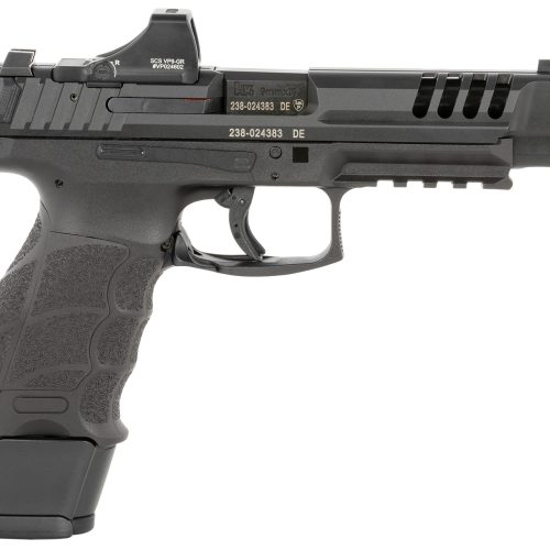 HK 81000877 VP9L SCS 9mm Luger 20+1 5" Black Polygonal Rifled Barrel, Long/Lightening Cuts/Optic Cut SCS Steel Slide, Polymer Frame w/Picatinny Rail, Black Interchangeable Backstrap Grip