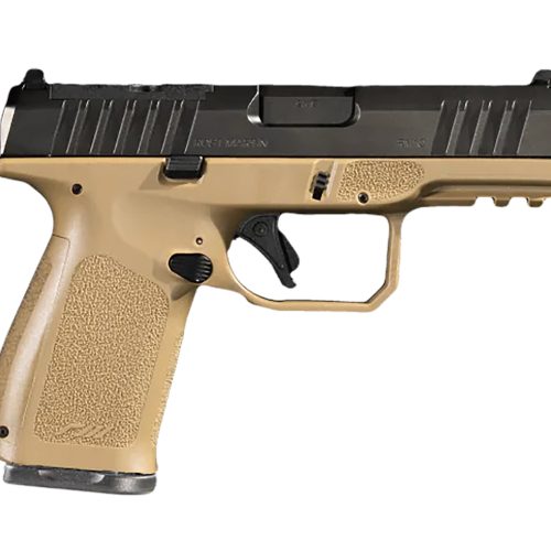 Rost Martin RM1CFDEOSP10CA RM1C *CA Compliant 9mm 10+1 4" Black Steel Barrel, Black Tenifer Optic Ready/Serrated Steel Slide, Flat Dark Earth Polymer Frame w/Picatinny Rail, Textured Grip