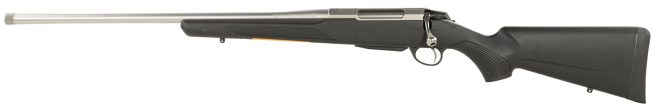 Tikka JRTXB47122MT T3 Lite Full Size 7mm PRC 3+1 22.40" Stainless Threaded Barrel, Drilled & Tapped Stainless Steel Receiver, Fixed Black Synthetic Stock, Left Hand