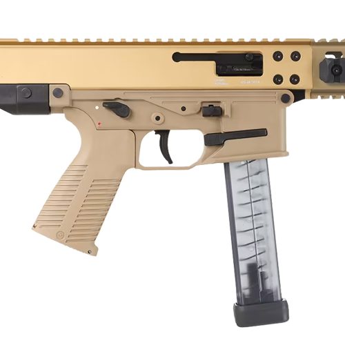 B&T Firearms BT-450008-CT GHM  9mm Luger 30+1 4.30" Black 3-Lug Threaded Barrel, Coyote Tan Cerakote Aluminum/Polymer Picatinny Rail Receiver, Polymer Grip, Ambidextrous