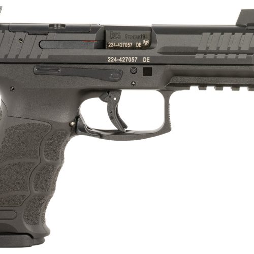 HK 81001168 VP9 Tactical 9mm Luger 10+1 4.70" Black Threaded Barrel, Black Cerakote Optic Ready/Serrated Steel Slide, Black Polymer Frame w/Picatinny Rail, Black Interchangeable Backstrap Grip