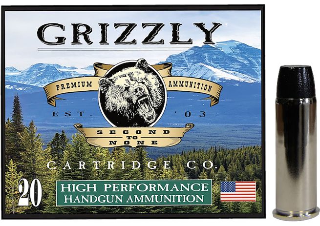 Grizzly Ammo GC44M9   44Mag 260gr Wide Flat Nose Gas Check 20 Per Box/10 Case