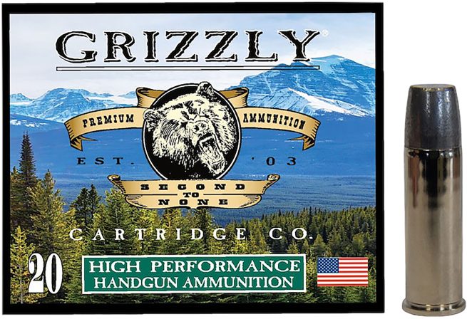 Grizzly Ammo GC44M19   44Mag 320gr Wide Long Nose Gas Check 20 Per Box/10 Case