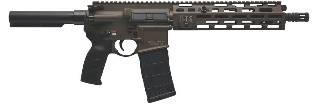 HK 81001201 MR556 A4 5.56x45mm 30+1 11" Black Threaded Barrel, M-LOK Handguard, Patriot Brown Picatinny Rail Receiver, Black Synthetic 6 Position Stock, Black Polymer Grip, Ambidextrous