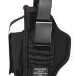 Blackhawk 40AM02BK Multi-Use  IWB/OWB Size 02 Black Cordura Belt Clip Fits DA Revolver Fits 3-4" Barrel Ambidextrous