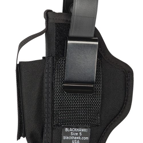 Blackhawk 40AM02BK Multi-Use  IWB/OWB Size 02 Black Cordura Belt Clip Fits DA Revolver Fits 3-4" Barrel Ambidextrous