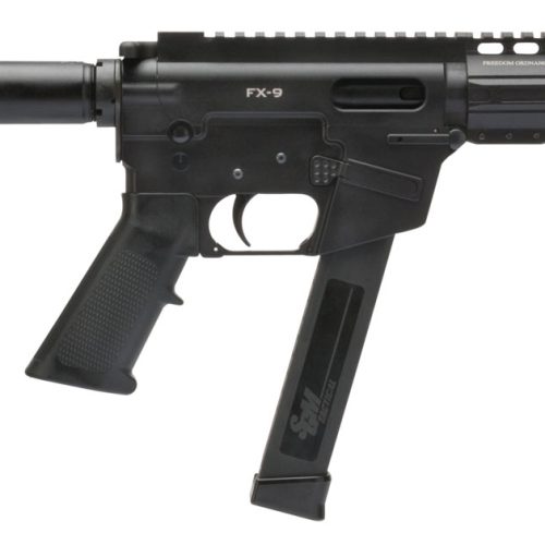 Freedom Ordnance FX9P8 FX-9  9mm Luger 8.25" 33+1 Black Hard Coat Anodized Black Polymer Grip KAK Shockwave Pistol Brace