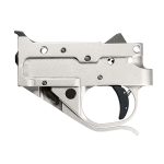 Timney Triggers 10221C16 Replacement Trigger  Single-Stage Curved Trigger with 2.75 lbs Draw Weight & Silver/Black Finish for Ruger 10/22
